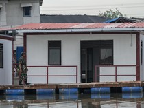Penampakan Bantuan Rumah Apung dari Kemhan di Penjaringan Jakarta