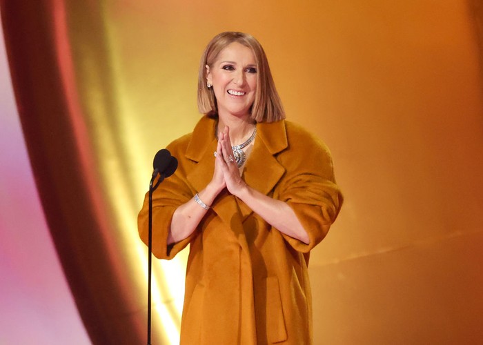 Penampilan Celine Dion di Grammy Award Saat Berjuang Lawan Sakit Langka Celine Dion speaks onstage at the 66th Annual GRAMMY Awards held at Crypto.com Arena on February 4, 2024 in Los Angeles, California. (Photo by Christopher Polk/Billboard via Getty Images)