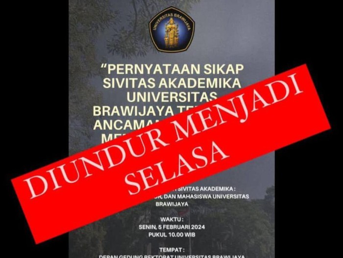 Penyataan sikap ancaman demokrasi UB diundur