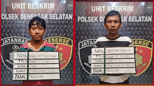 Residivis bernama I Gede Oka Surya Putra alias Lepung dan temannya Kadek Adi Putra Negara ditangkap polisi akibat mencuri di dua TKP.