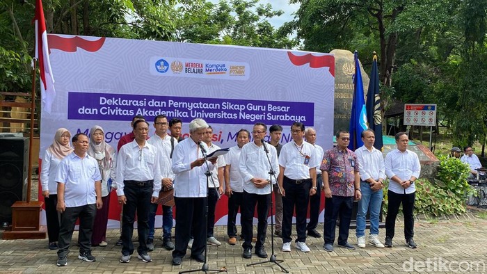 Sivitas akademika Unesa menyampaikan pernyataan sikap jelang Pemilu 2024