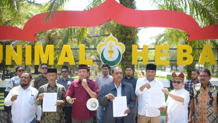 Sivitas akademika Universitas Malikussaleh (Unimal) Lhokseumawe, Aceh mengeluarkan petisi tentang penyelamatan reformasi dan demokrasi nasional. (Dok. Isitmewa)
