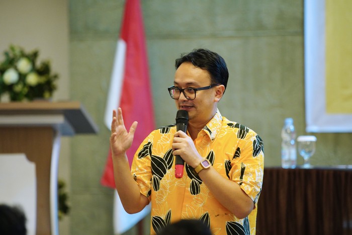 Wakil Menteri Perdagangan Jerry Sambuaga saat menghadiri kegiatan Sosialisasi Kebijakan di Bidang Perdagangan Sistem Elektronik (E-Commerce) yang digelar Direktorat Jenderal Perdagangan Dalam Negeri (Ditjen PDN) di Kabupaten Minahasa Selatan, Sulawesi Utara, Sabtu (3/2).