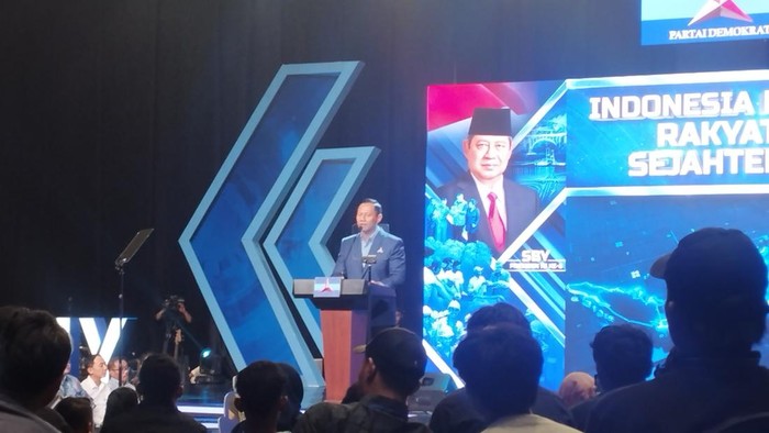 AHY pidato di JCC (Belia/detikcom)