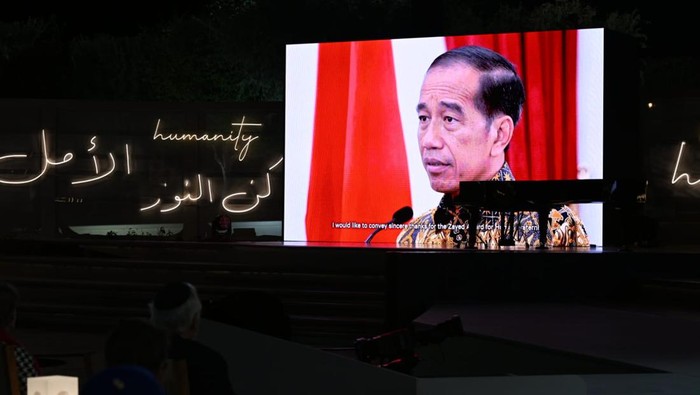 Jokowi melalui video yang diputar dalam penghargaan yang digelar di Abu Dhabi, Uni Emirat Arab (Dok.Setwapres)