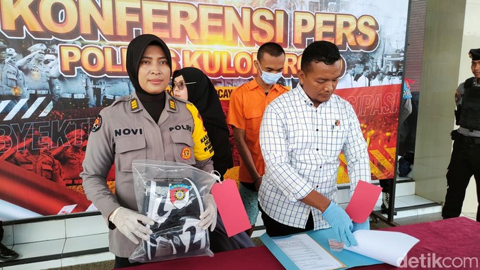 Jumpa pers kasus penggelapan motor di Mapolres Kulon Progo, DIY, Selasa (6/2/2024).