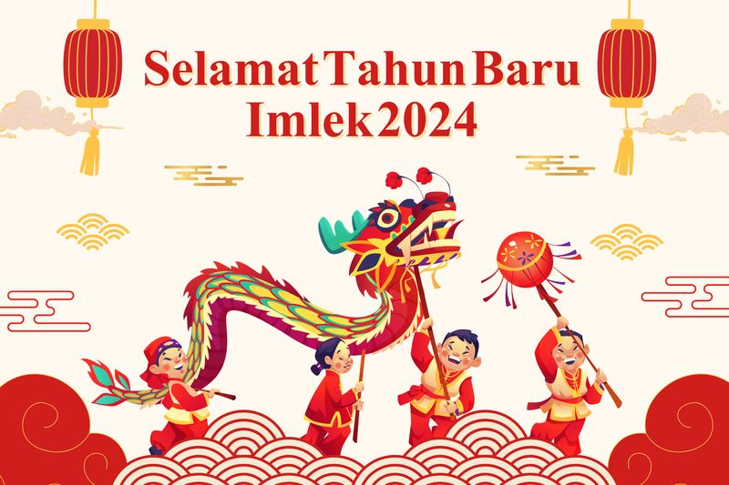 Kartu ucapan Imlek 2024