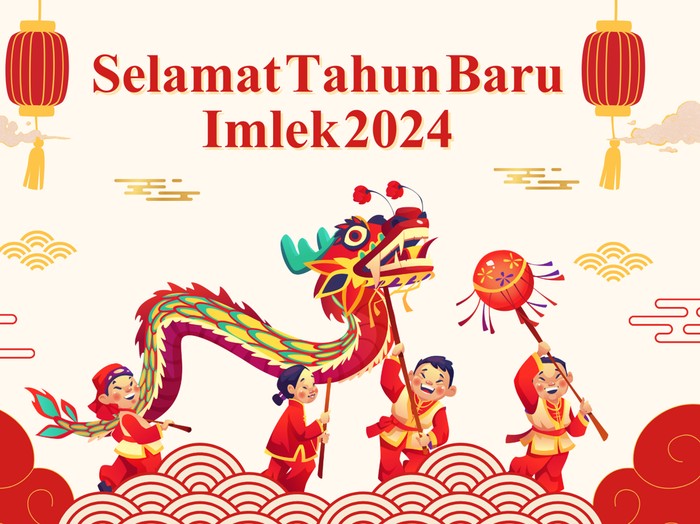 Kartu ucapan Imlek 2024