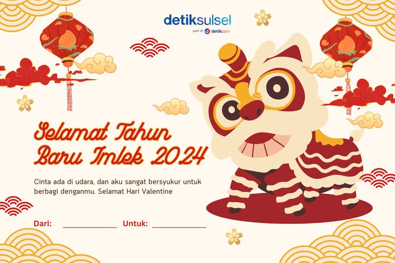Kartu ucapan Imlek 2024