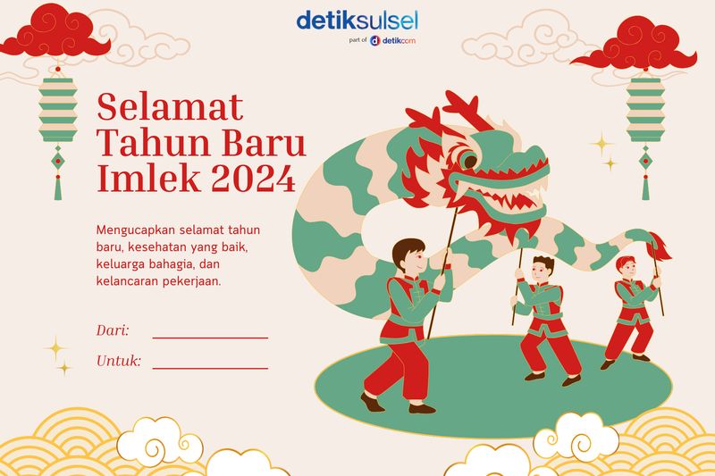 Kartu ucapan Imlek 2024