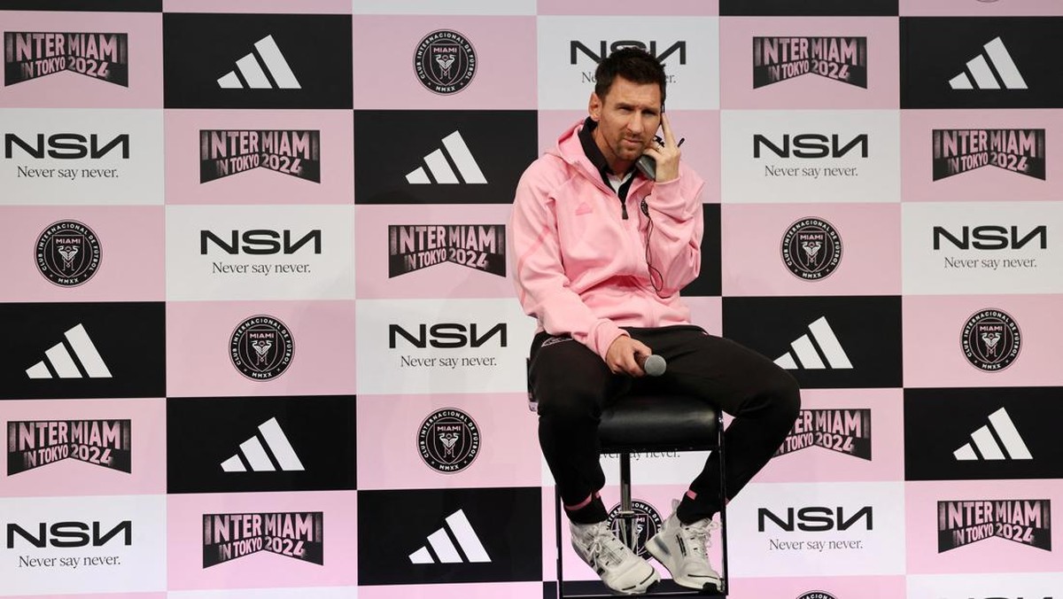 Lionel Messi jelang laga Vissel Kobe vs Inter Miami. Foto: REUTERS/KIM KYUNG-HOON