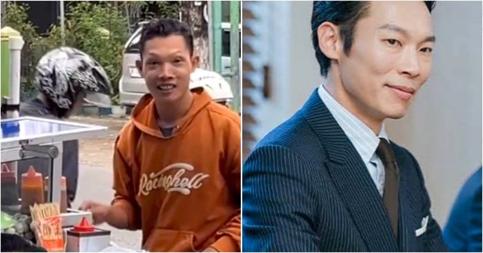 Penjual Cilok Keliling Disebut Mirip Aktor Korea, Ini Tampilannya