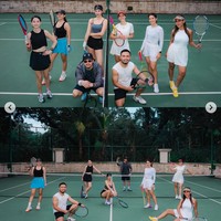 Pevita Pearce bersama Dian Sastrowardoyo dan Anya Geraldine tampak bermain tenis bersama beberapa rekannya. Penampilan ketiga artis cantik itu yang kemudian berhasil mencuri atensi dan bikin salfok. Foto: Instagram/@pevpearce/@therealdisastr/@anyageraldine