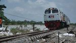 Sempat Kebanjiran, Jalur di Kab Grobogan Sudah Bisa Dilalui Kereta Api