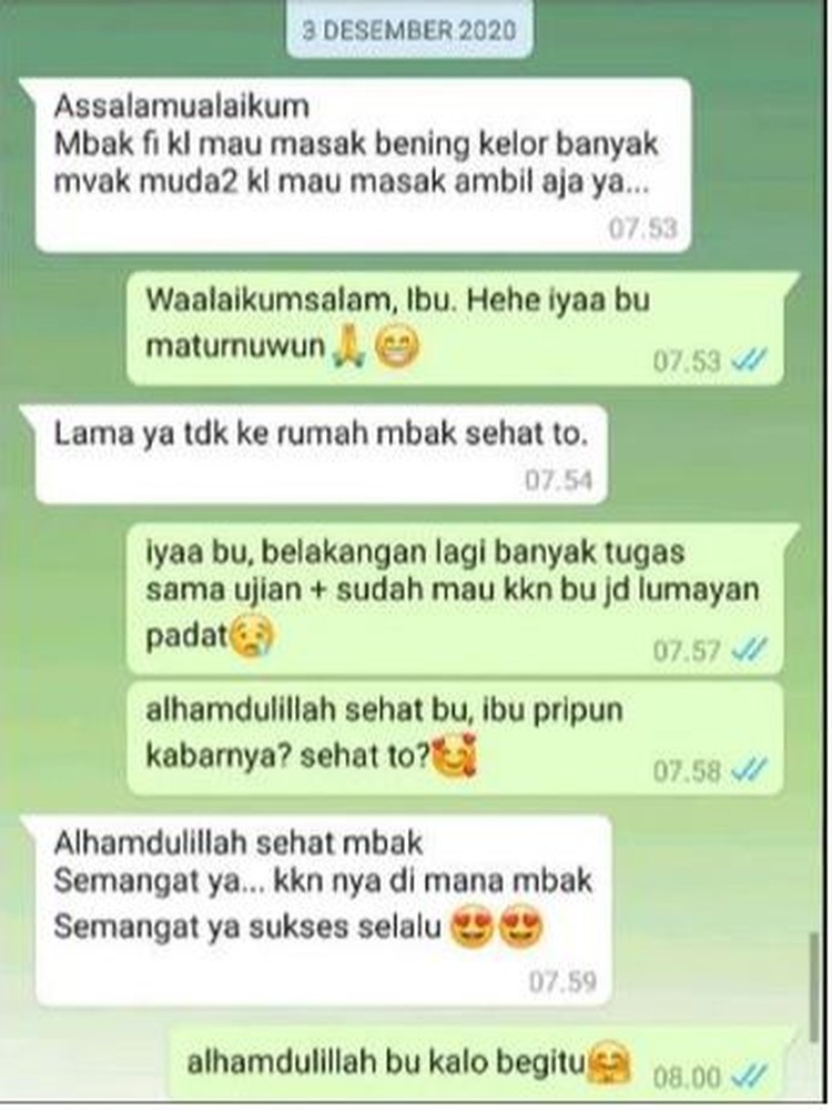 10 Chat Kocak Calon Mertua, Bikin Dagdigdug! (STOK CUTBER) Kalau sudah berhasil dapatkan hati si dia, perjuangan tidak berhenti sampai sana. Kamu harus berusaha menaklukkan hati calon mertua juga. Siap-siap, ya!