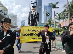 Koalisi Pilih Pulih Gelar Aksi, Anies-Prabowo-Ganjar Dililit Gurita Oligarki