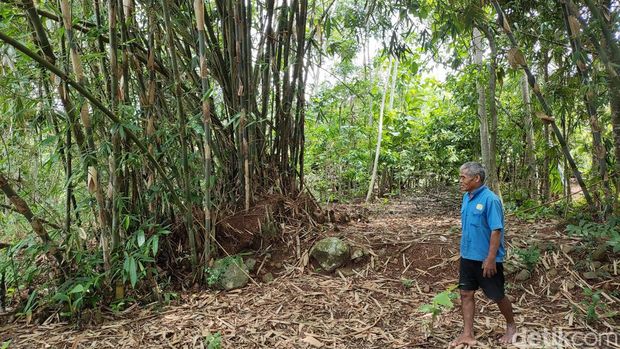 Petilasan yang diyakini peninggalan Brawijaya V saat ke Padukuhan Batur, Kalurahan Putat, Kapanewon Patuk, Kabupaten Gunungkidul, pada Rabu (7/2/2024).