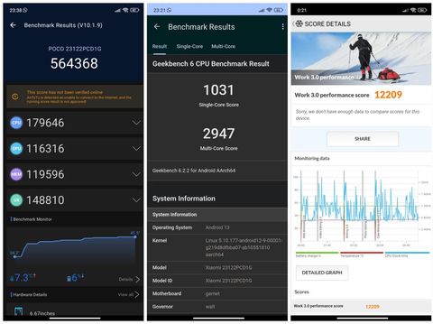 Hasil benchmark Poco X6 5G
