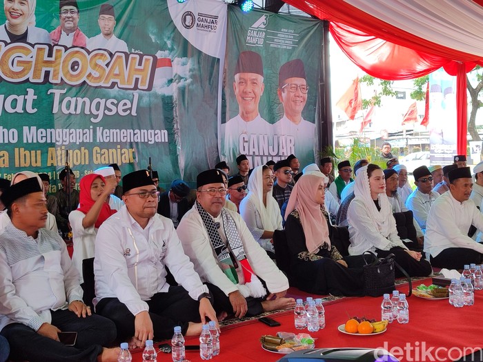 Istigasah pendukung Ganjar-Mahfud di Tangsel, 7 Februari 2024. (Bahtiar Rifai/detikcom)