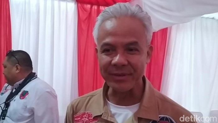 Capres 03 Ganjar Pranowo di Muntilan, Magelang, Rabu (7/2/2024).