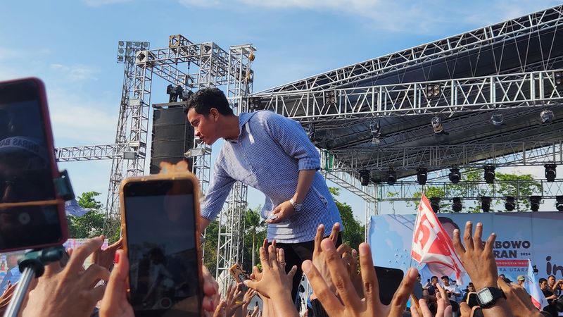 Kampanye Prabowo-Gibran di Deli Serdang, Sumut (Adrial/detikcom)