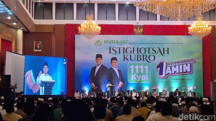 Kegiatan Istighotsah Kubro di Soreang, Kabupaten Bandung, Rabu (7/2/2024).