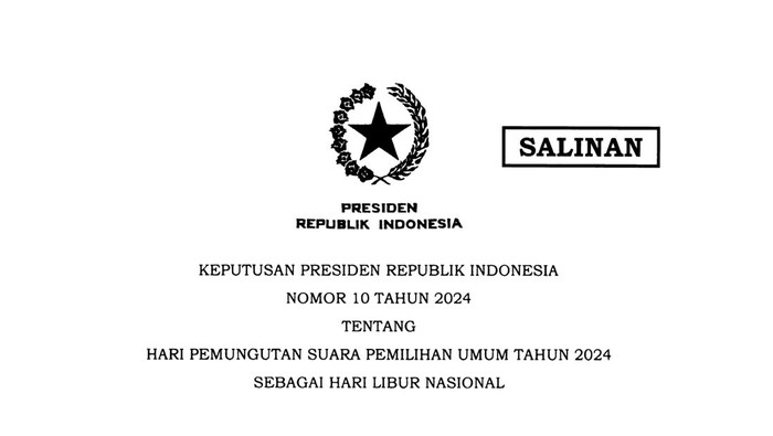 Keppres Nomor 10 Tahun 2024