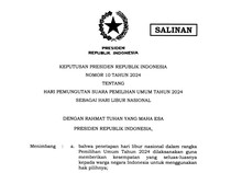 Isi dan Link PDF Keppres No 10 Tahun 2024 tentang Libur Pemilu 14 Februari