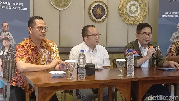 Ketua Tim Pemenangan Nasional (TPN) Ganjar-Mahfud, Arsjad Rasjid, saat konferensi pers di Rumah Makan Ramayana Solo, Rabu (7/2/2024).