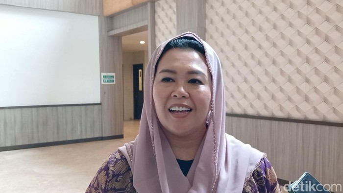 Penasihat TPN Ganjar-Mahfud, Yenny Wahid di Kota Pasuruan.