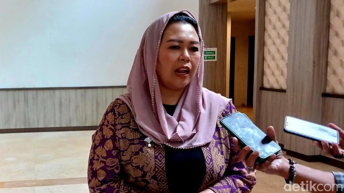 Penasihat TPN Ganjar-Mahfud, Yenny Wahid di Kota Pasuruan.