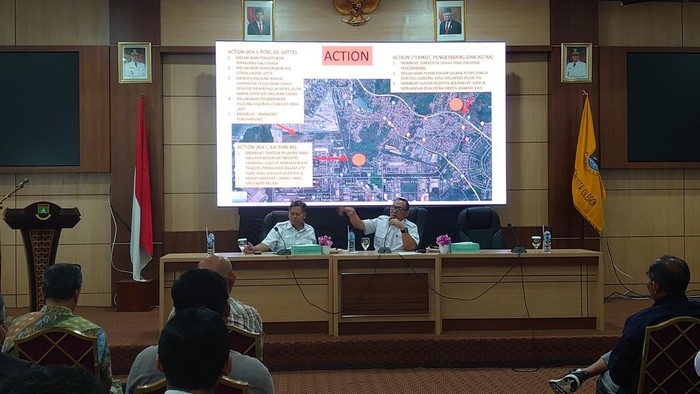 Pertemuan Pemkot Cilegon dengan perusahaan terkait masalah banjir (Iqbal/detikcom)