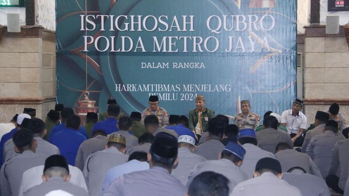 Polda Metro Jaya menggelar istigasah qubro demi menjaga harkamtibmas jelang Pemilu 2024.