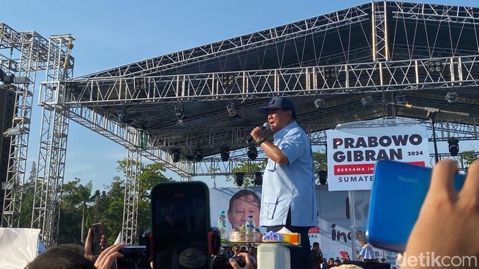Prabowo di Deli Serdang (Adrial Akbar/detikcom)