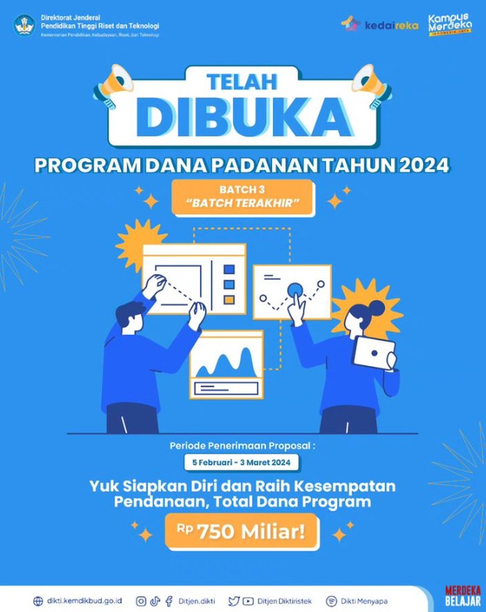 Program Dana Padanan tahun 2024 Batch 3 Dibuka