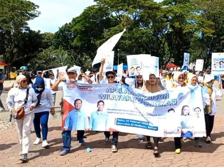 Relawan BISON Long March untuk Dukung Prabowo-Gibran