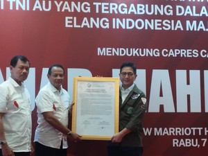 Purnawirawan TNI AU Elang Indonesia Maju Deklarasi Dukung Ganjar-Mahfud