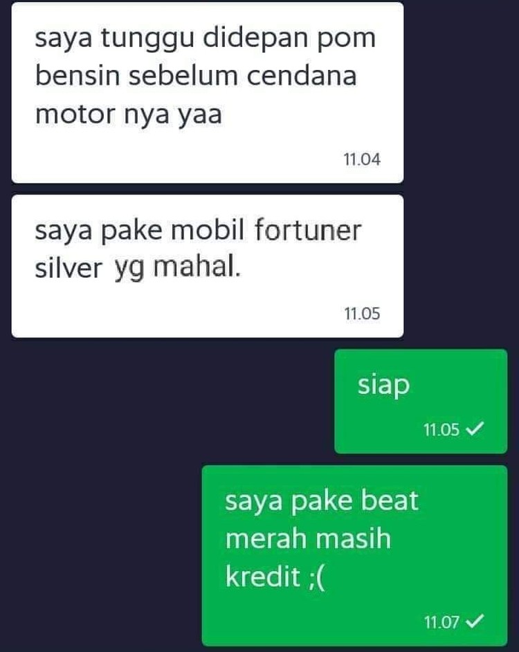 Chat Kocak Ojol dan Penumpang