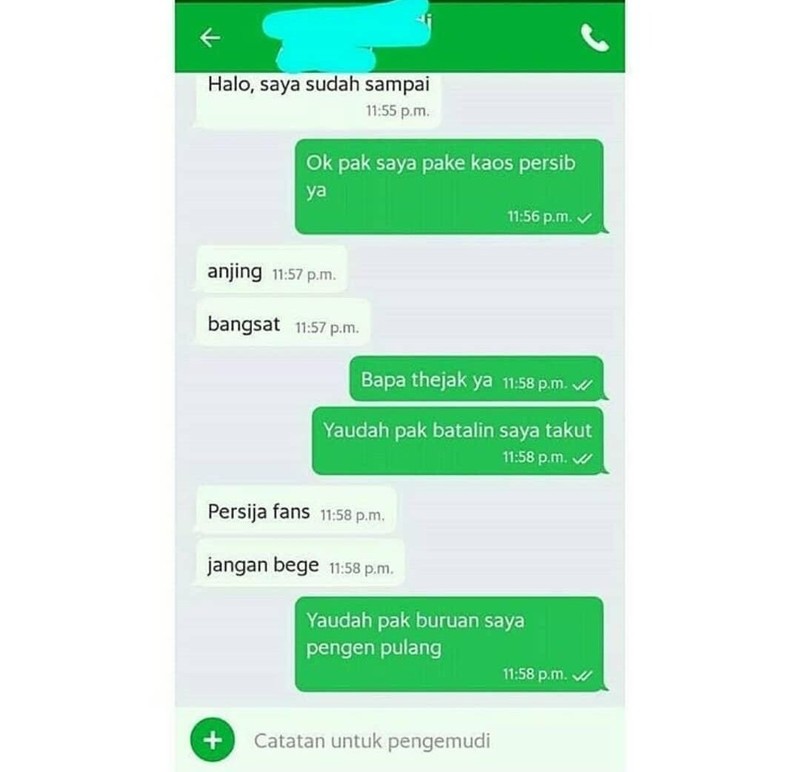 Chat Kocak Ojol dan Penumpang