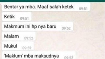 Typo yang bikin emosi diri sendiri... Foto: Twitter