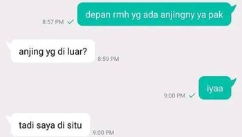 Dikejar anjing... Foto: Twitter