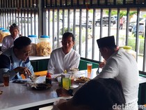 Momen Gibran Makan Soto Bareng AHY-Gus Miftah di Solo