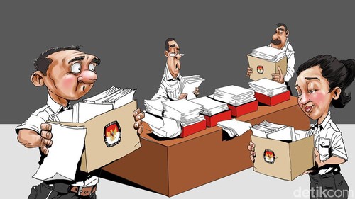 Ilustrasi detikX Petugas KPPS