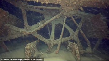 Setelah keputusan keliru untuk mengganti mesin kapal dari batu bara ke minyak bumi, diperburuk dengan kemerosotan ekonomi di wilayah tersebut, Säntis pun ditenggelamkan. Foto: Schifssbergevere via Pen News