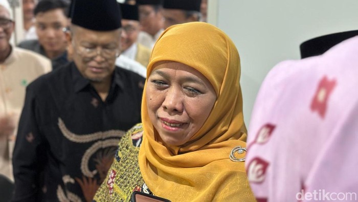 Khofifah usai Tasyakuran Ulama yang digelar MUI Jatim di Surabaya, Rabu (7/2/2024) malam.