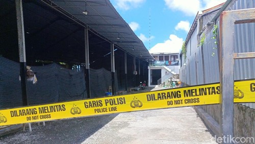 Lokasi penyerangan anggota TNI Big Ball Futsal Arena, Jalan Raya Kerobokan, Kelurahan Kerobokan, Kecamatan Kuta Utara, Badung. (Agus Eka Purna Negara/detikBali)