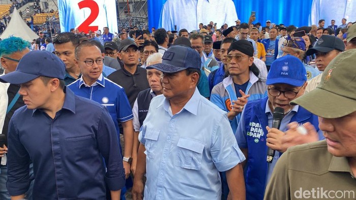 Prabowo Subianto hadiri kampanye akbar yang digelar PAN.