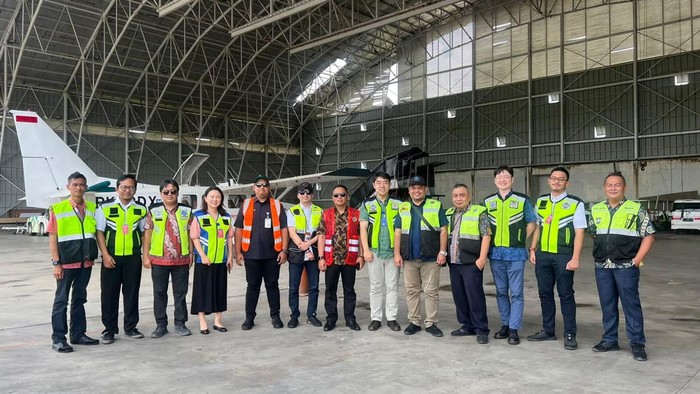 Survei lokasi proof of concept (PoC) di Bandara SAMS Sepinggan Balikpapan dan Bandara APT Pranoto Samarinda.