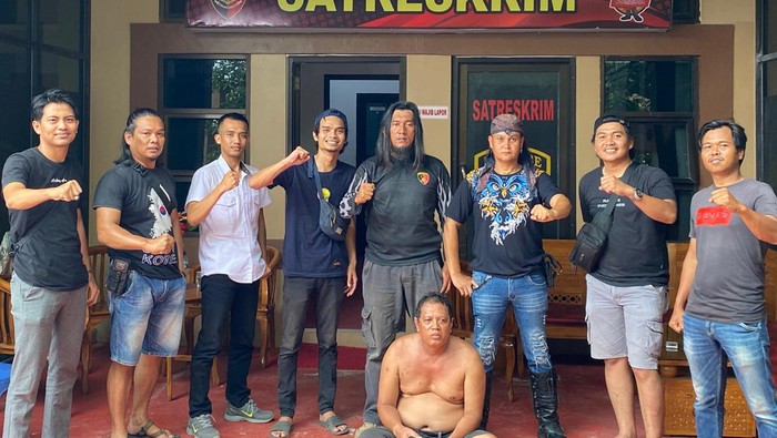 Tampang pelaku penyiraman air keras terhadap istrinya di Bangka Selatan.