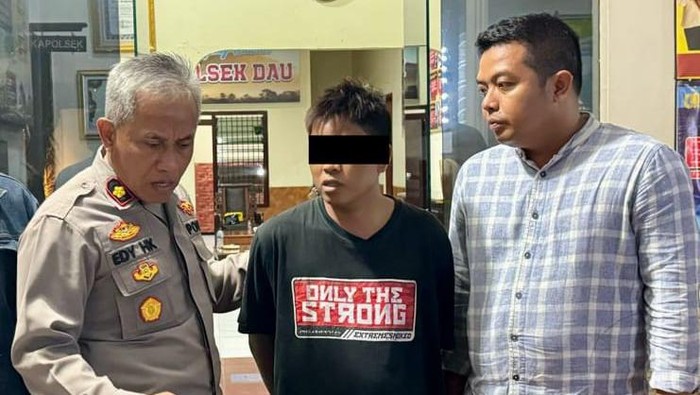 Tersangka pencabulan penjaga warung di Kabupaten Malang.
